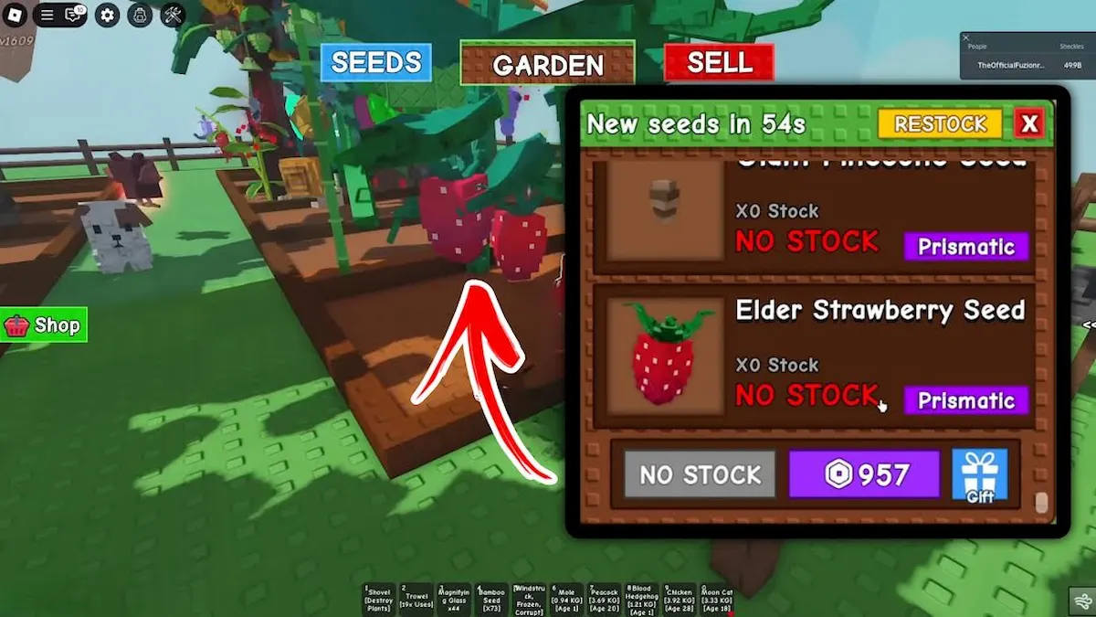 Get ELDER STRAWBERRY in Grow a Garden