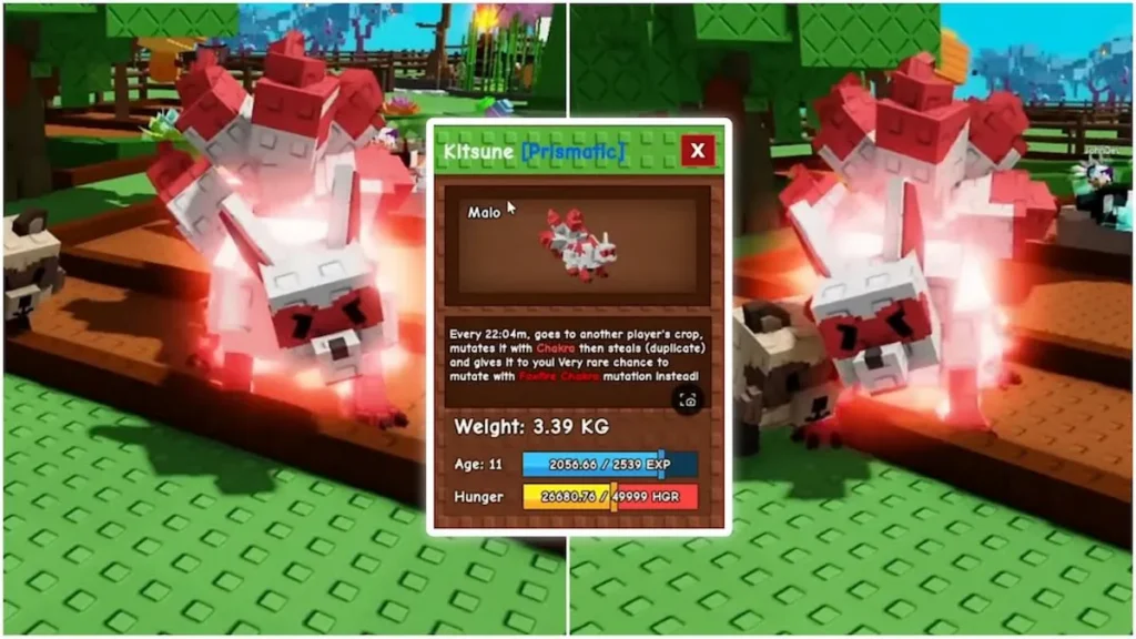 Kitsune Pet in Grow a Garden