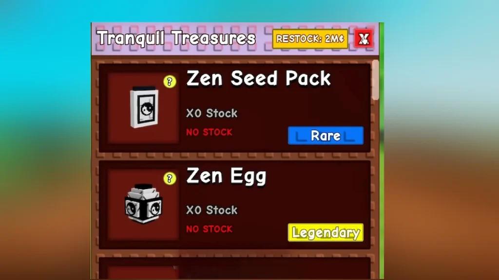 Zen Event Items Grow a Garden
