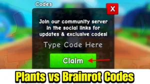 Codes for Plants Vs Brainrots