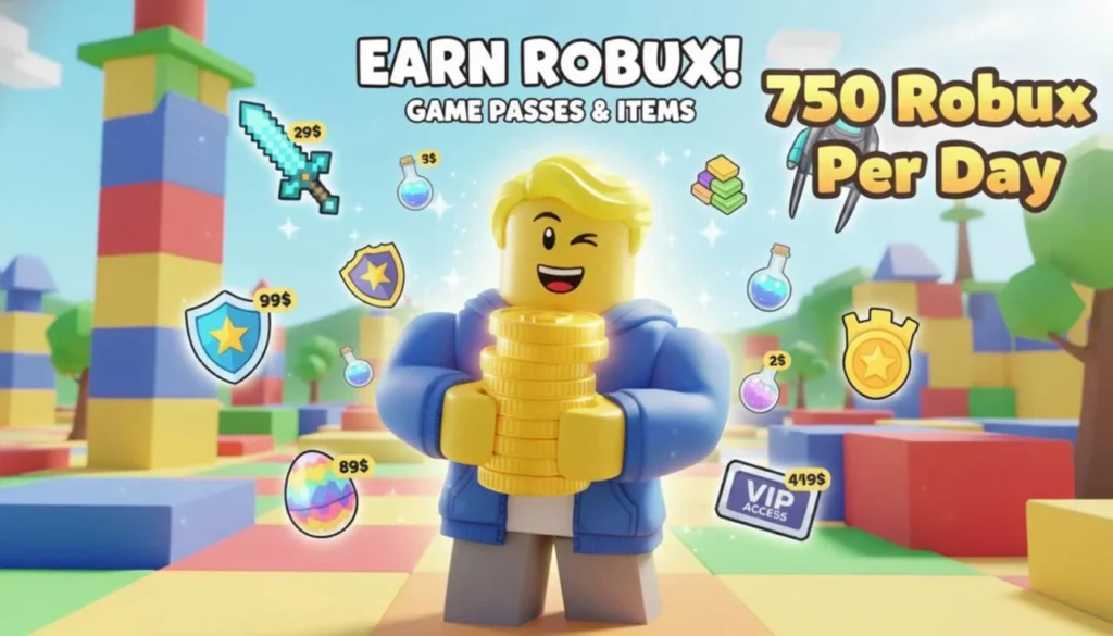 Earn Robux By Selling Game Passes and Items on Roblox