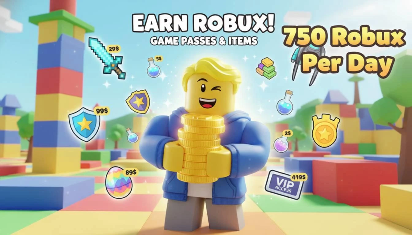 Earn Robux By Selling Game Passes and Items on Roblox