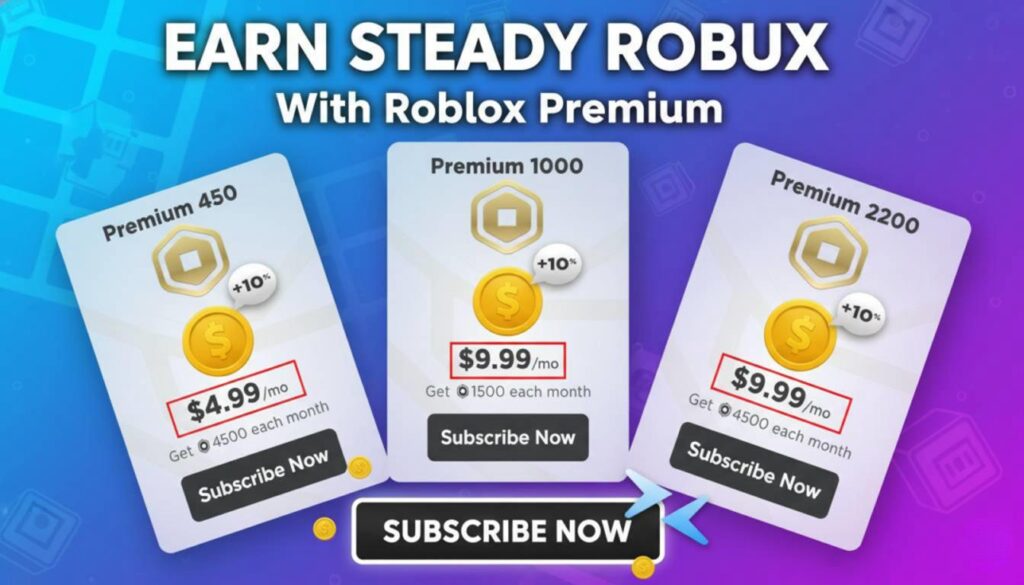 Earn Steady Robux With Roblox Premium