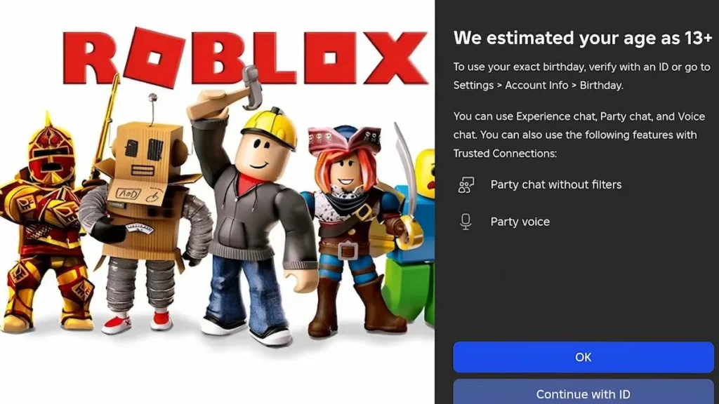 Roblox Age Check Warning
