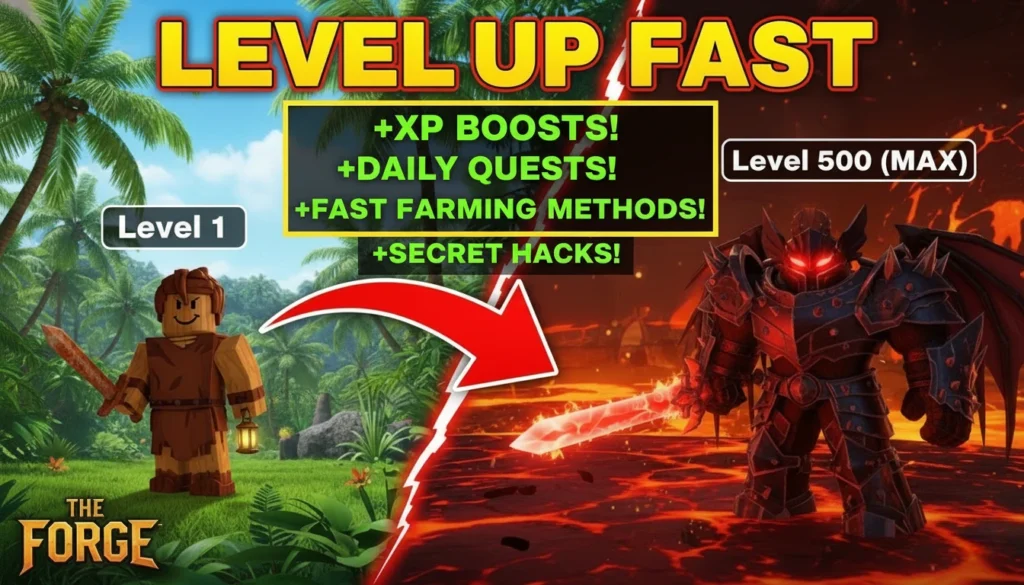 Level Up Fast in The Forge Roblox