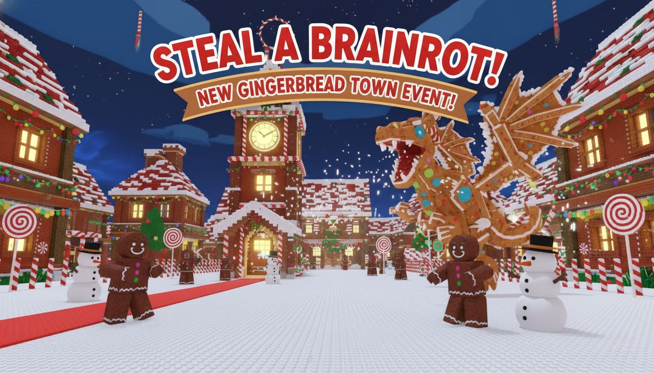 Steal a Brainrot New Gingerbread Town Event