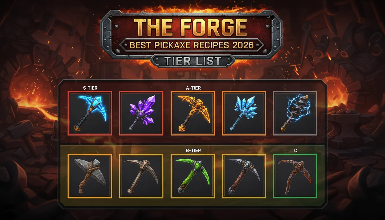 The Forge Best Pickaxe Recipes 2026