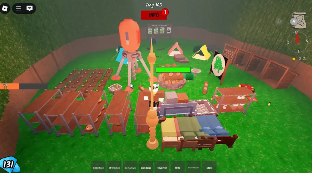 99 Nights in the Forest solo base