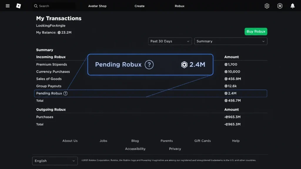 How Long Pending Robux Take in Roblox