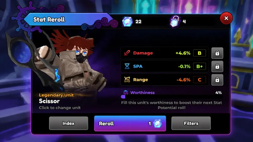 How to Roll Equipment Stats in Anime Expeditions