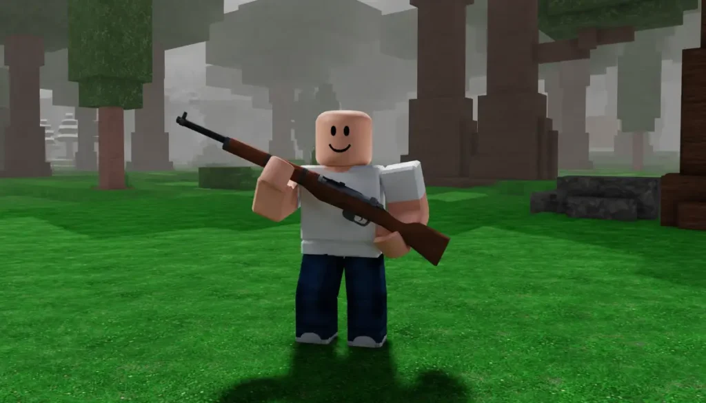 Rifle in 99 Nights in The Forest