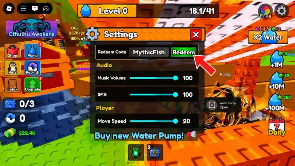 1 Drain Water Per Click Codes