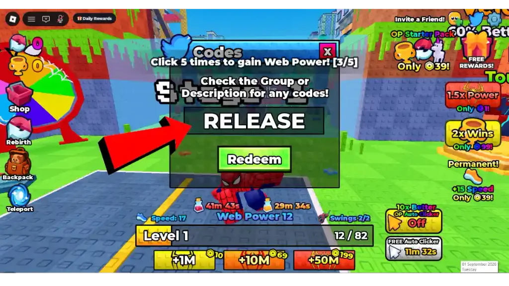 +1 Spider Evolution Redeem Codes
