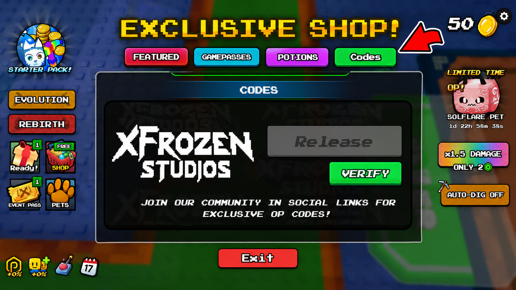Merge & Dig Simulator RedeemCodes