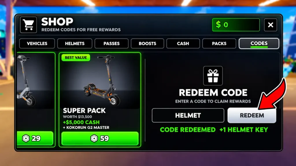 Scooter Empire Redeem Codes